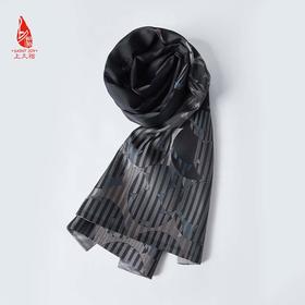 SAINTJOY/上久楷 宋锦围巾 浮光掠影黑色 SCS19027