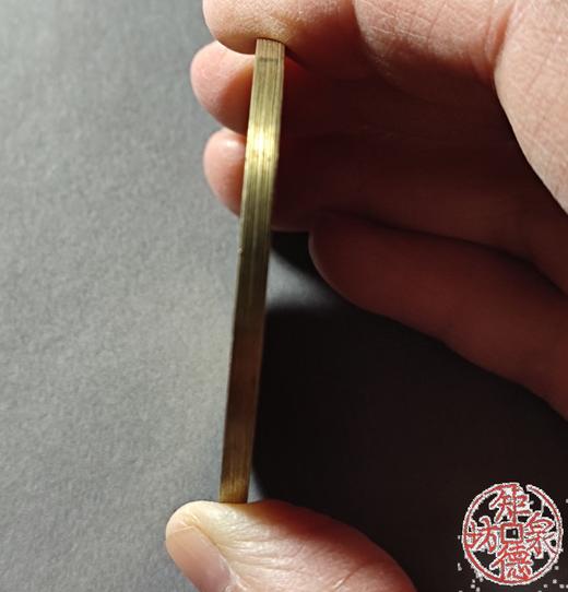 古法文创铸币 黄金万两背招财进宝 文房铜镇 HFH11 商品图4