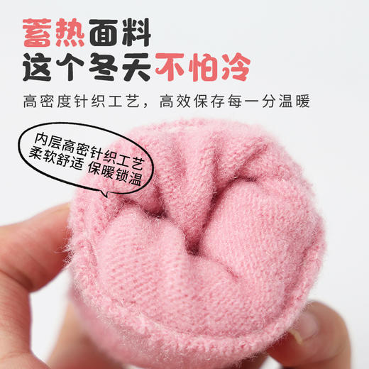 【萌趣卡通小兔！翻盖露指随意切换】冬季棉线手套 儿童手套半指翻盖针织毛线保暖可爱卡通露指手套童装 商品图2
