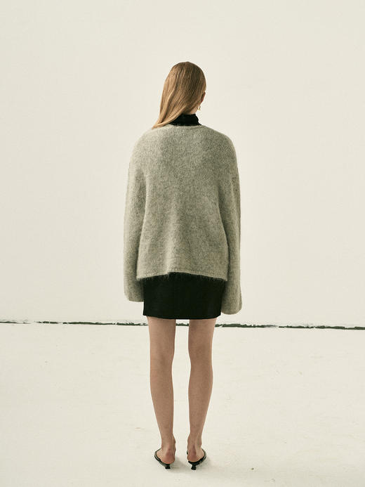 Viktoria Chan | AW22077 Rue knitted cardigan [羊驼毛开衫外套 灰/白] 商品图9