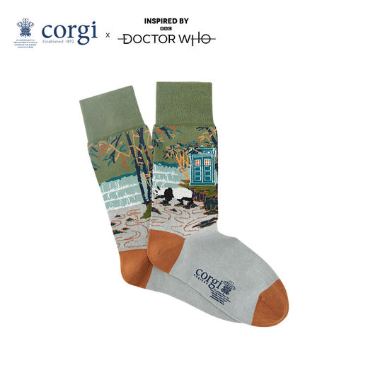 【直播间】CORGI柯基英国进口BBC Docter Who系列透气中筒袜熊猫秋冬季男女同款商务中长袜男女同款 商品图0