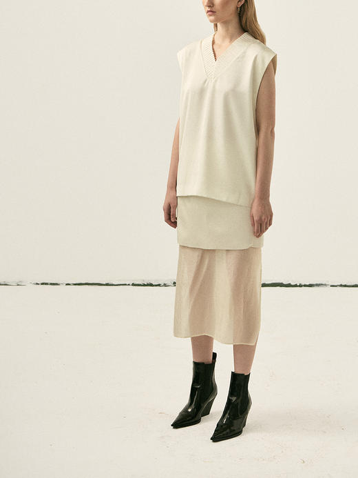 Viktoria Chan | AW22003 Kira sleeveless top [无袖上衣 白 ] 商品图3