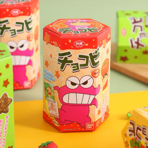 香港进口四洲蜡笔小新粟米星饼干巧克力番茄焦糖儿童膨化小零食品 商品图1