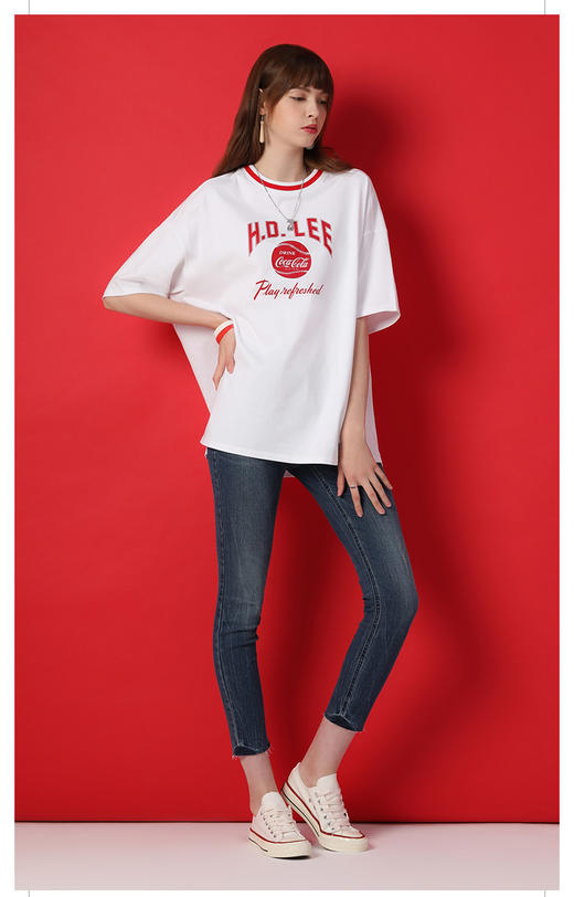 Lee可口可乐联名418版型修身小脚蓝色女牛仔裤LWN4183YQ94V 商品图2