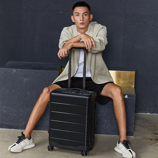 银座高品质商务可称重登机拉杆箱20寸6638拉链箱 商品图2