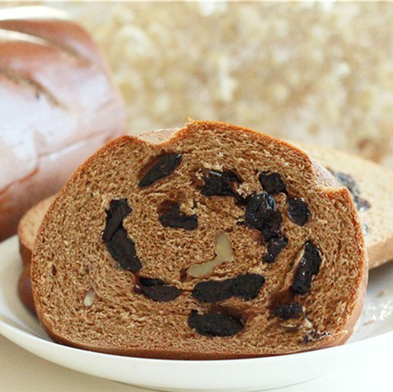 【东方好物】风味果仁大列巴 核桃仁葡萄干黑白麦味 早餐营养面包 500g/根
