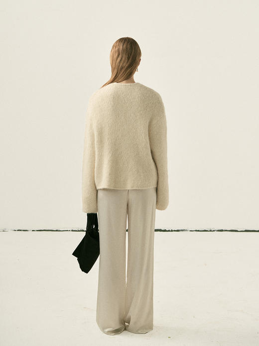 Viktoria Chan | AW22077 Rue knitted cardigan [羊驼毛开衫外套 灰/白] 商品图6