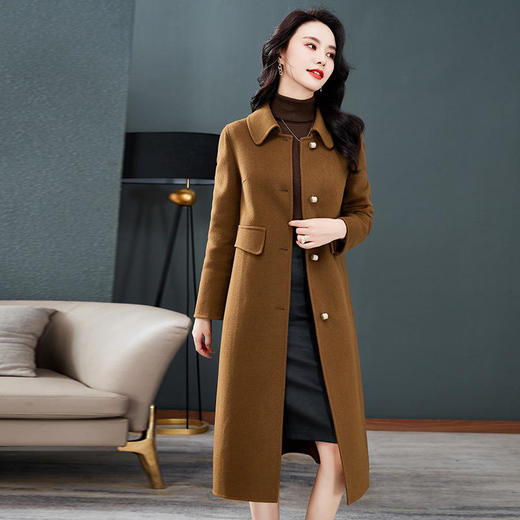 HR WL2A88339双面羊毛大衣时尚气质优雅大衣外套 商品图1