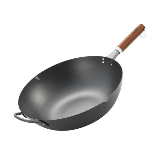 日本原装进口乡技氮化炒锅熟铁无涂层铁锅 商品图0