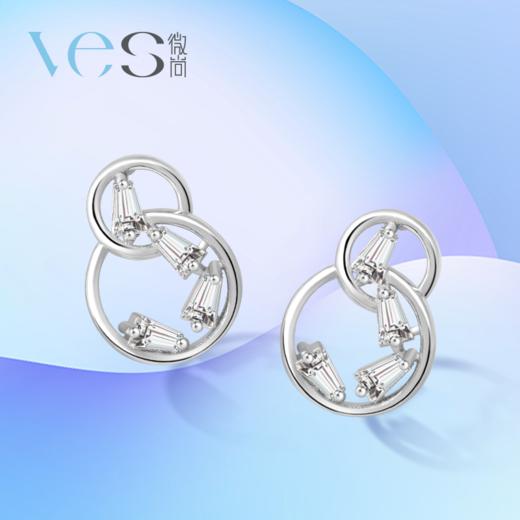葫芦福气双圆环银925耳坠 商品图0