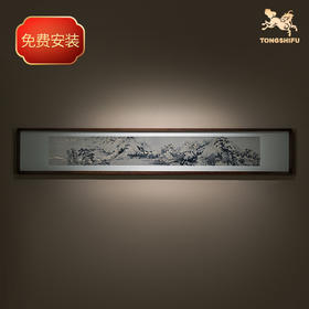 铜师傅 手工錾刻 铜雕画《元代 黄公望 富春山居图》背景画