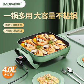 豹牌   多功能电火锅   4L 分离式温控旋钮调节  1500W 
 BP-WD332