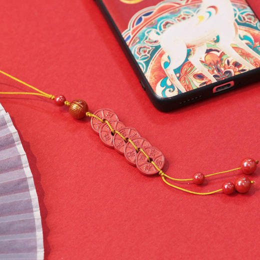 帝王砂钱币手机钥匙扣挂件 商品图1