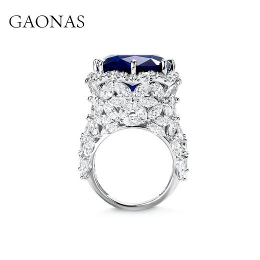 GAONAS高纳仕 黑标限量展出款女王的权杖蓝戒指小众设计高级首饰 商品图2