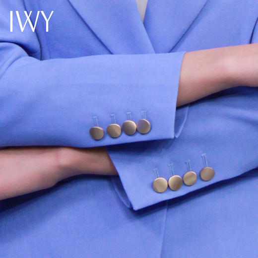 IWY/高级感蓝色西服套装新款西装阔腿裤面试正装主持人职业装olCP8310 商品图4