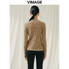 VIMAGE纬漫纪冬季新款100%山羊绒小立领套头纯色打底基础款修身针织衫V1801425 商品缩略图9