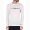 EMPORIO ARMANI 阿玛尼 男士棉质字母徽标印花圆领长袖T恤 白色 8N1TN8 1JPZZ 0146 商品缩略图3