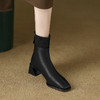 毛线口短靴女英伦方头时装靴，中跟复古瘦瘦靴粗跟LDKG-S5088 商品缩略图11