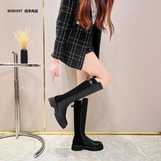 新品薄绒百搭显瘦高靴937B25538 商品图0