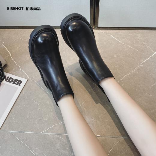 新品加绒牛皮百搭舒适矮靴936B25536 商品图4