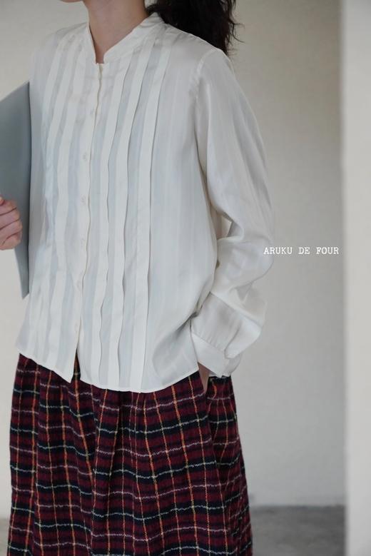 ECOLE DE CURIOSITES 条纹电力纺真丝衬衫 商品图0