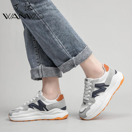 【复古时尚】万沃阿甘鞋简约休闲舒适百搭厚底增高加绒款偏小建议拍大一码！ 商品图0