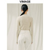 VIMAGE纬漫纪冬季新款100%山羊绒小立领套头纯色打底基础款修身针织衫V1801425 商品缩略图3