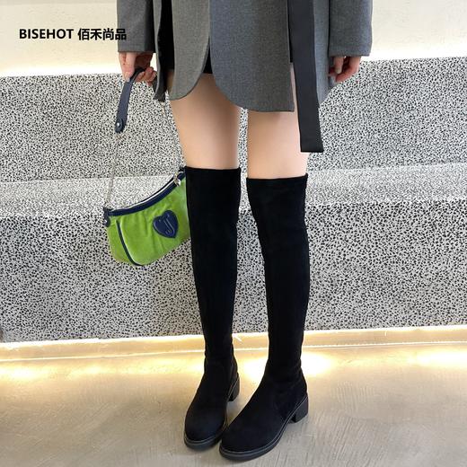 新品薄绒弹力高筒舒适百搭显瘦高靴715B25552 商品图1