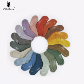 【云优选】AbbyBunny男童袜子潮儿童纯棉袜女童中筒袜新生婴儿宝宝短袜儿童礼物0-12岁儿婴童袜子（拆封后不支持退货，介意慎拍）