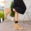 【春节不打烊】Safiya/索菲娅 靴子2022冬季新款英伦风加绒高帮厚底户外马丁靴女 SF24118186 商品缩略图12