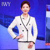 IWY/小香风西装套裙女长袖气质名媛风职业装套装高端主持人正装工作服CS1080 商品缩略图0