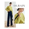 OLrain欧芮儿法式长袖纯色T恤女秋季2022年新款宽松减龄打底上衣 商品缩略图0