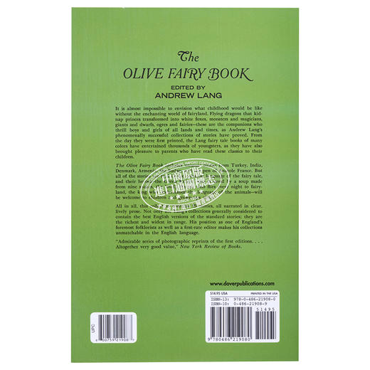 【中商原版】朗格橄榄色童话 英文原版 The Olive Fairy Book 安德鲁·朗格 童话 外国文学 Andrew Lang 商品图1