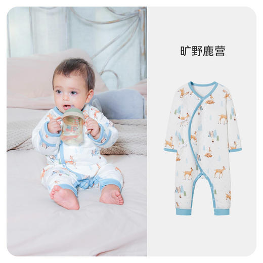【清仓秒杀45元】i-baby婴幼儿竹棉超柔恒温空气层哈衣爬服连体衣10GG03227076 商品图9