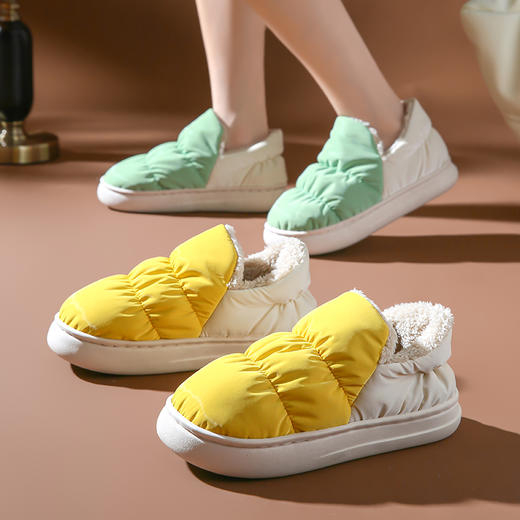 【全网爆款】秋冬加厚保暖拖鞋 一双 可爱家用情侣拖鞋 商品图3