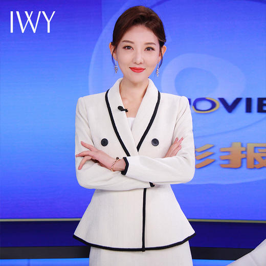 IWY/小香风西装套裙女长袖气质名媛风职业装套装高端主持人正装工作服CS1080 商品图1