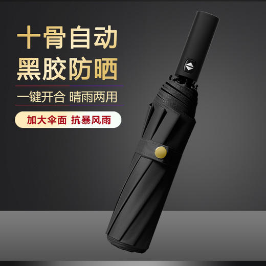 卓幻 全自动三折伞EX606（黑胶) 商品图0