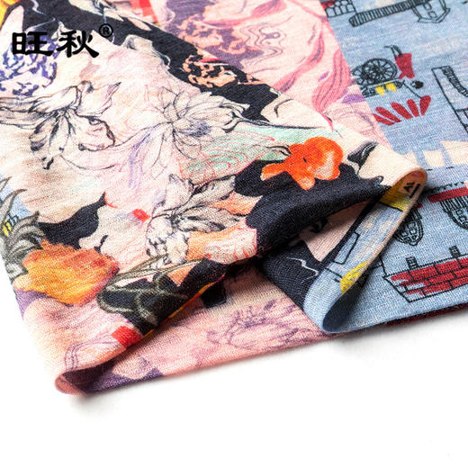 百搭保暖，纯羊毛印花防寒脖套WY-1005 商品图2