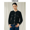 VIMAGE纬漫纪秋季新款撞色时尚通勤气质百搭针织开衫V1801426 商品缩略图1