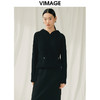 VIMAGE纬漫纪秋冬新款100%绵羊毛套头纯色连帽针织衫V1801424 商品缩略图1