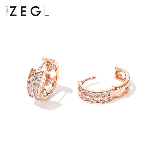 ZENGLIU高级感耳钉简约冷淡风耳圈女潮气质网红韩国耳扣耳环耳饰 商品图2