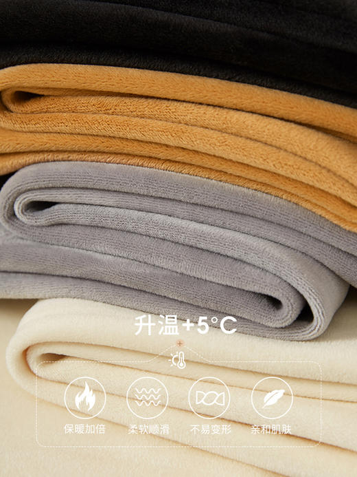 【年终特卖】熙世界银狐绒加绒阔腿裤女秋冬款高腰加厚宽松直筒裤子针织休闲裤 商品图2