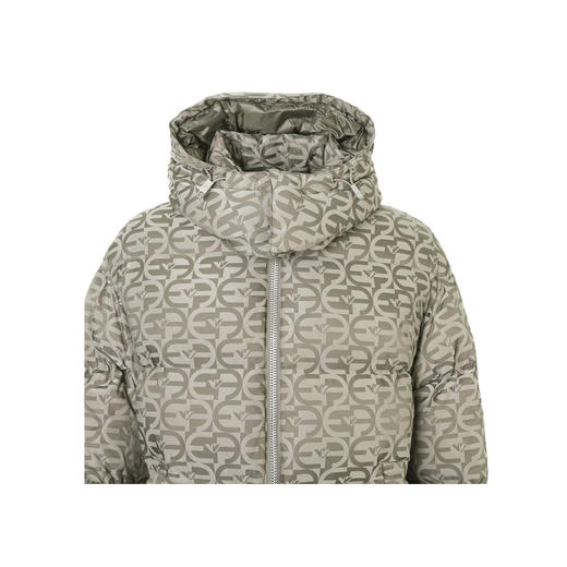 EMPORIO ARMANI 阿玛尼 男士徽标印花连帽拉链羽绒服 米色 6L1BH2 1NLLZ 0177 商品图2