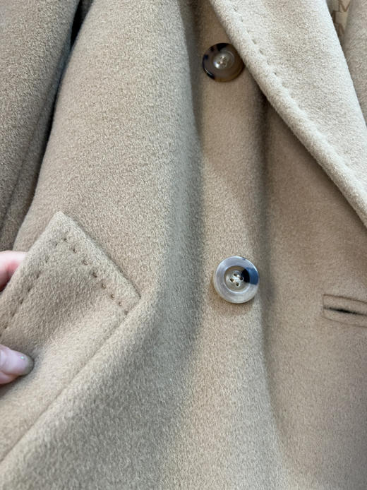 112-8 巨折 101801代工渠道 经典 厚实双排扣 长款系带大衣（带标/无退换） 商品图14