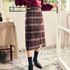 OLrain欧芮儿法式格纹半身裙女秋季2022新款高腰复古直筒开叉裙 商品缩略图1