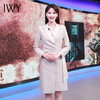 IWY/秋季绸缎领西装连衣裙女高级感主持人礼服气质名媛商务职业裙正装Q766 商品缩略图0