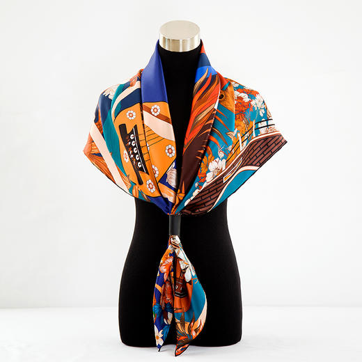 鑫缘 高档真丝素绉缎方巾 GD0008* 商品图4