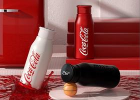 日本格沵（GERM）可口可乐元气数显保温杯370ml  AY