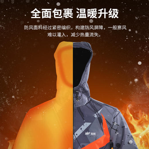 【积分】佳钓尼冲锋衣冬季防寒男垂钓服防风防水保暖加厚户外 商品图3