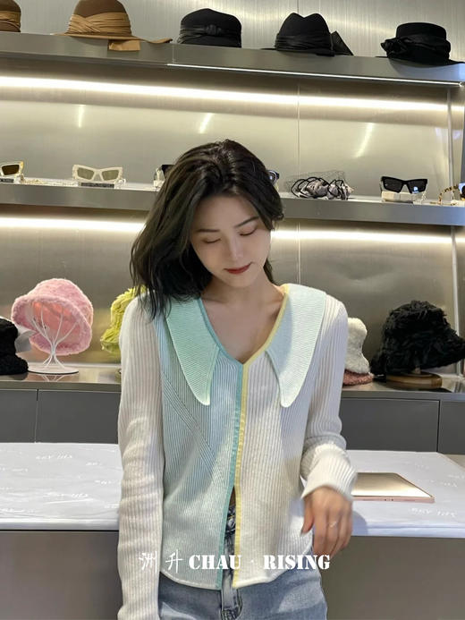 T恤领百搭羊绒女衫 商品图1